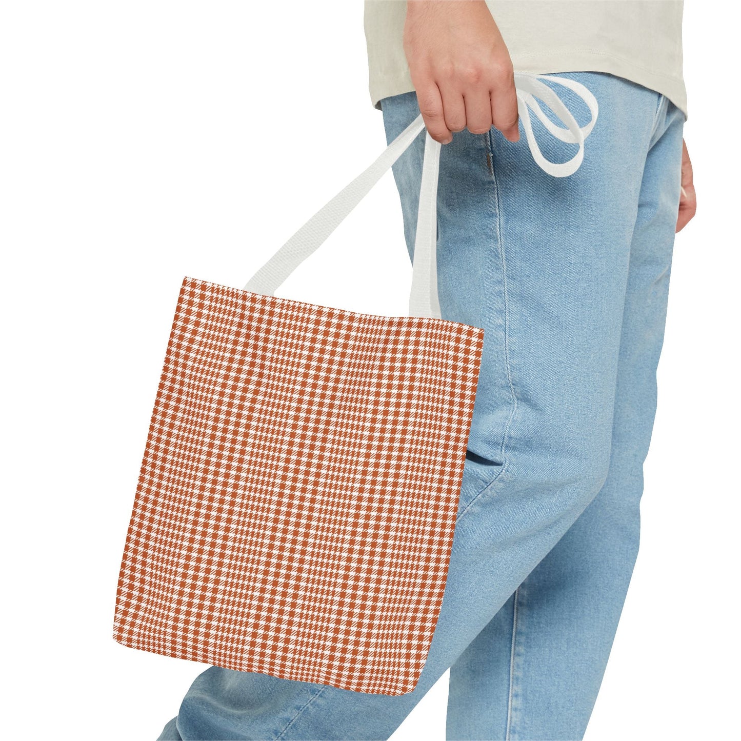 Totes | Dark Orange & White | Tweed