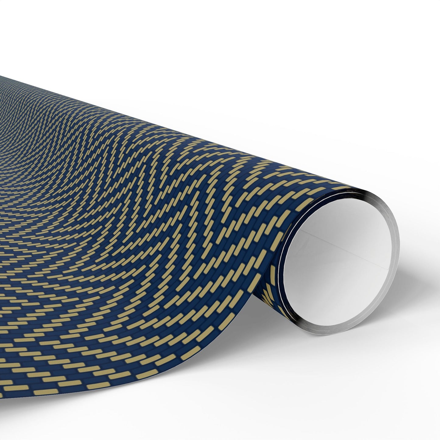 Gift Wrap | Blue & Gold | Herringbone