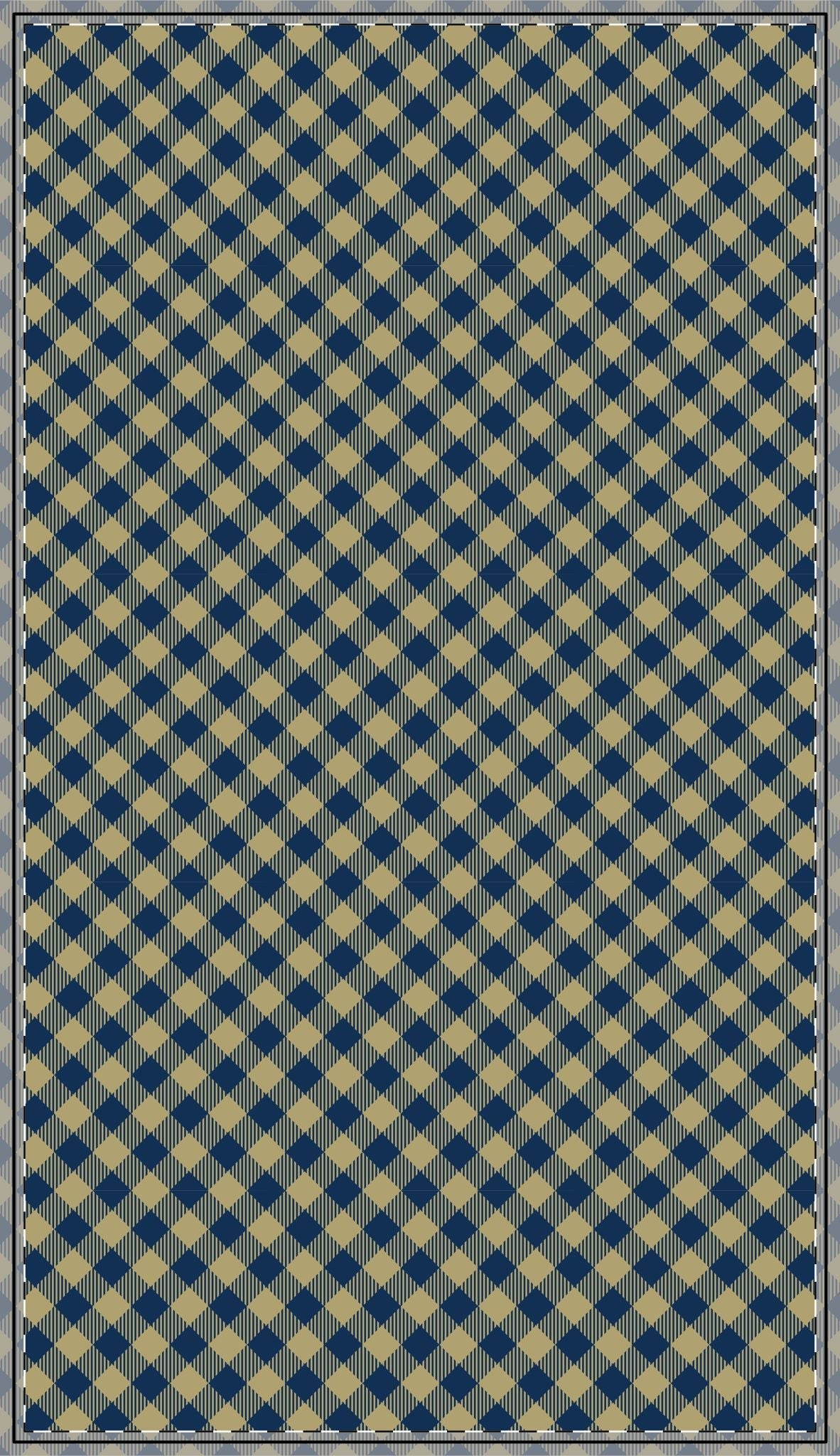 Tablecloth | Blue & Gold | Gingham