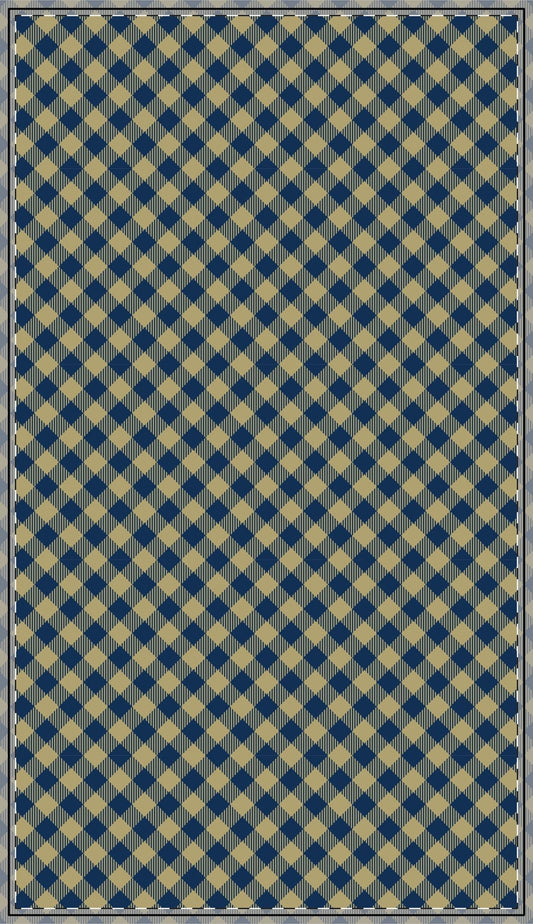 Tablecloth | Blue & Gold | Gingham