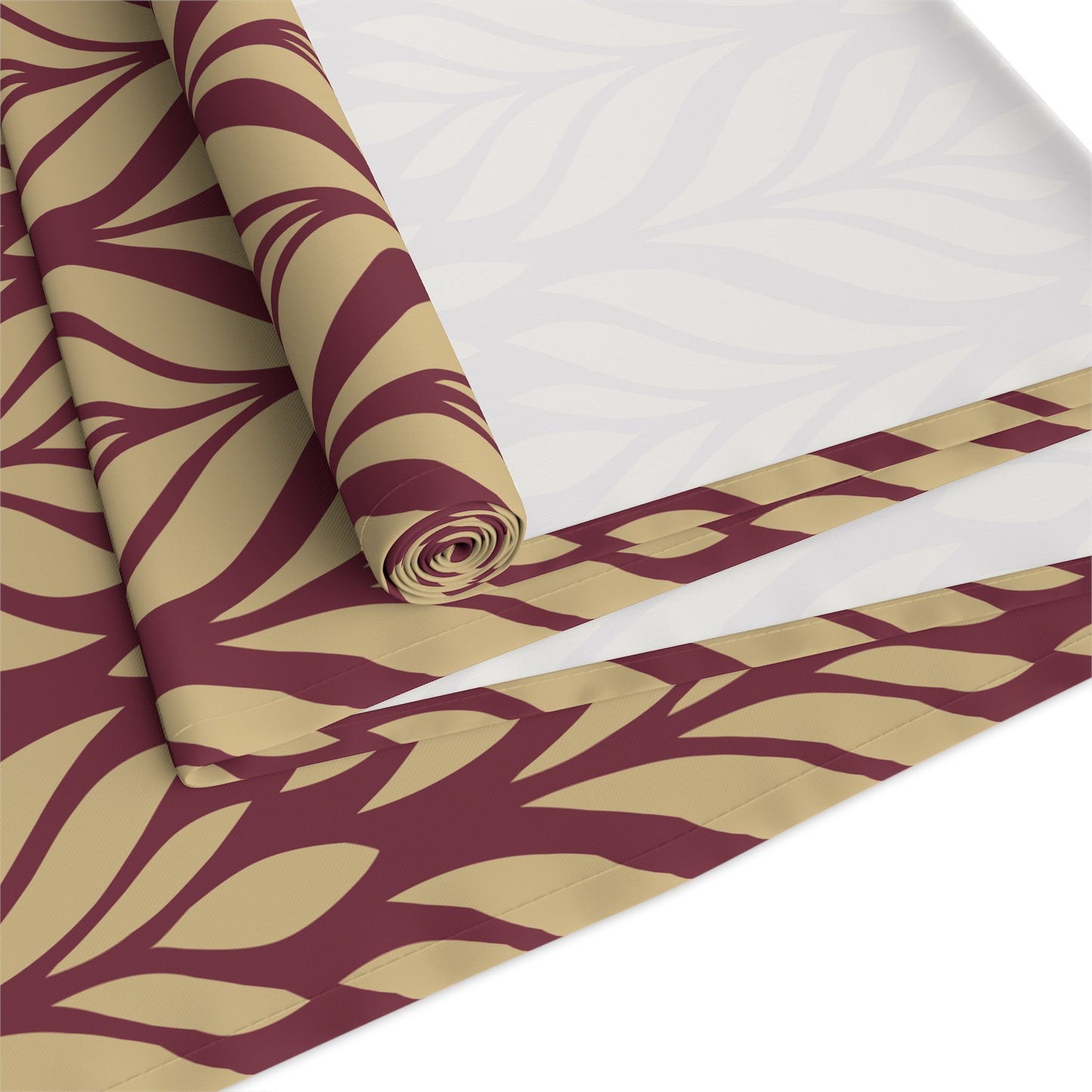 Table Runner | Maroon & Gold | Palm