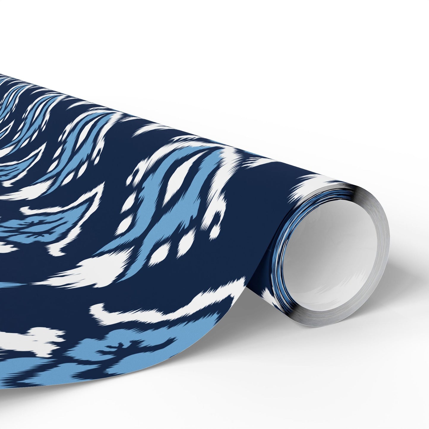 Gift Wrap | Light Blue & White | Ikat