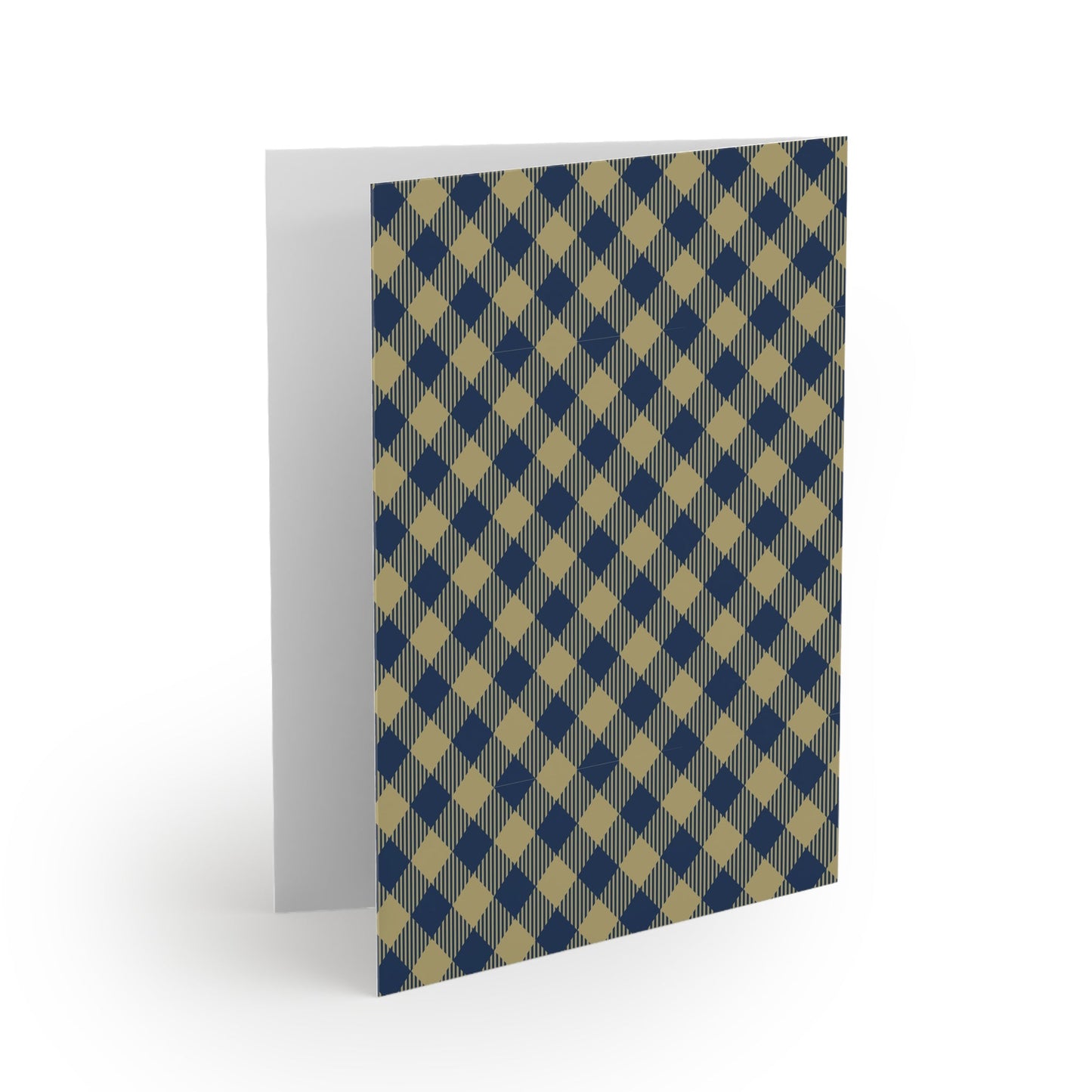 Notecards Set | Blue & Gold | Gingham