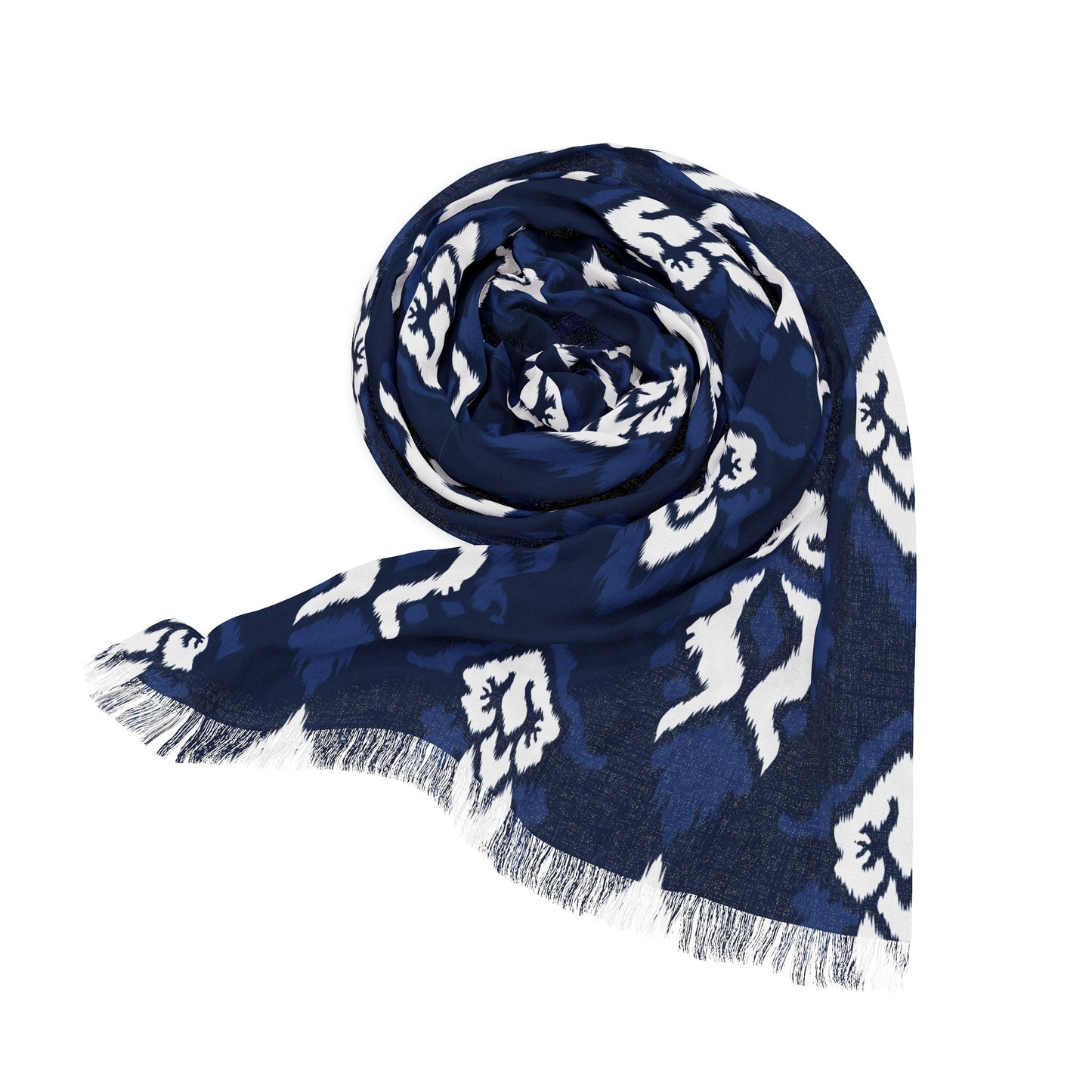 Scarf | Navy & White | Ikat