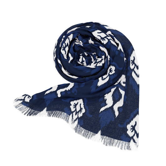 Scarf | Navy & White | Ikat