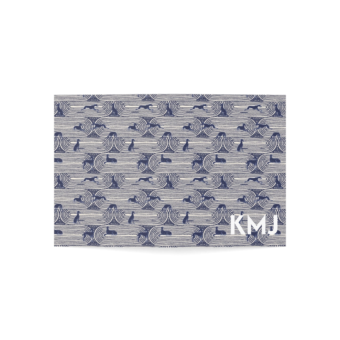 Monogram Notecards | Greyhounds | Blue Track
