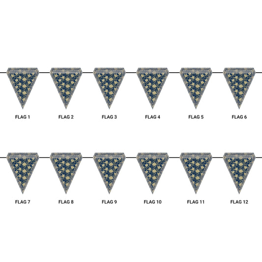 Flag Garland | Gold & Blue | Magnolia
