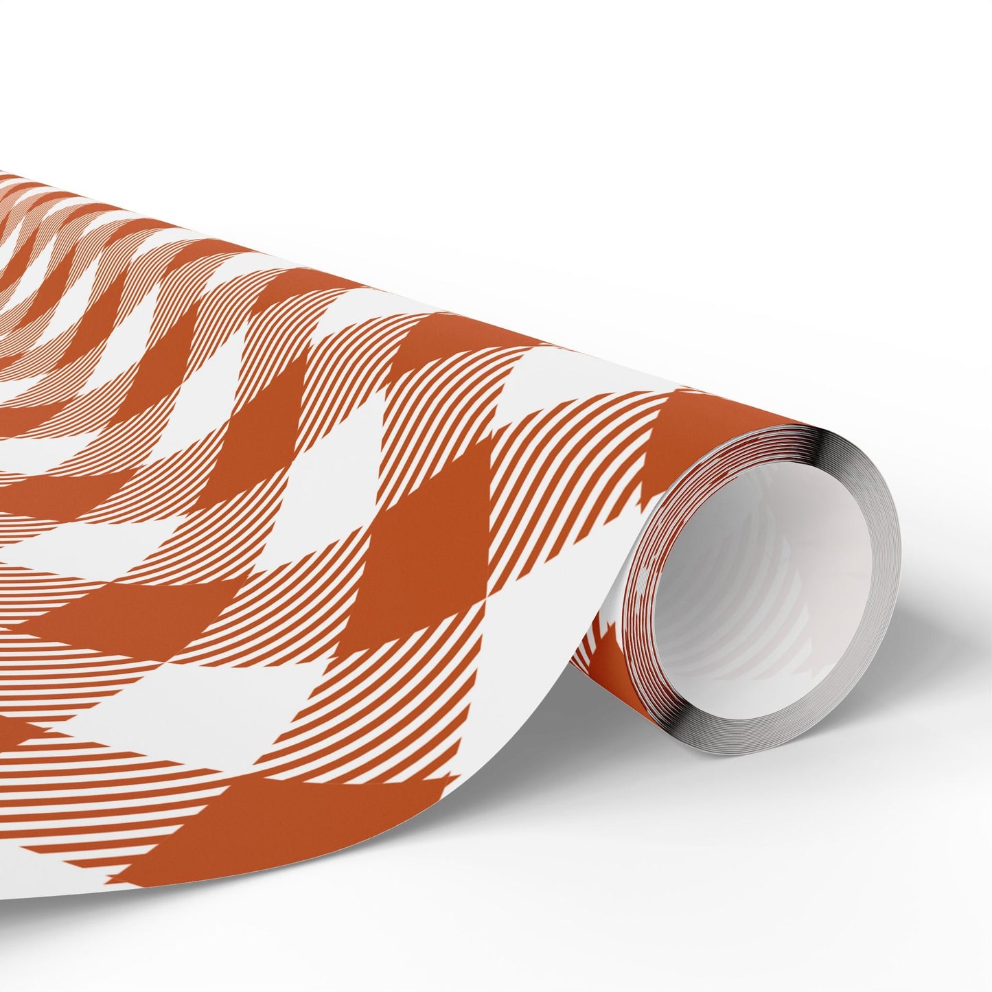 Gift Wrap | Dark Orange & White | Gingham