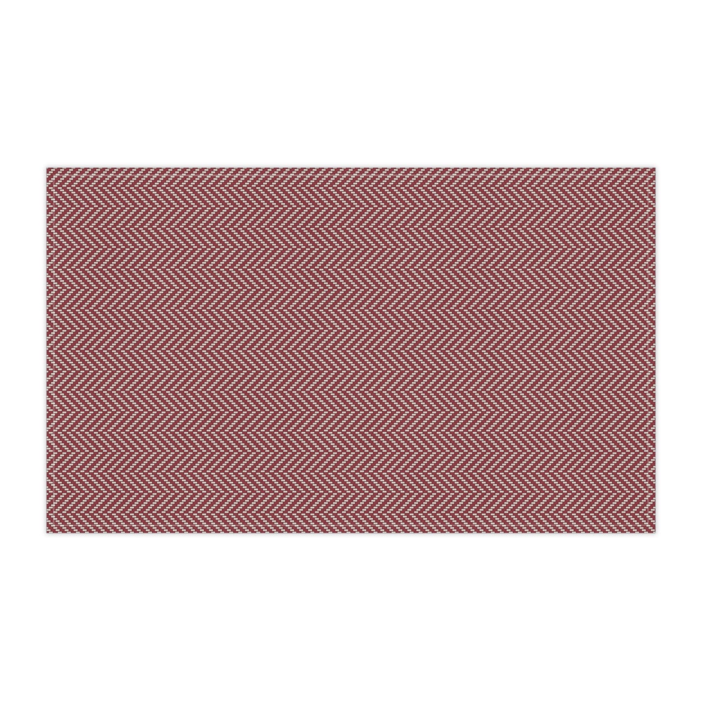 Tea Towels | Maroon & White | Herringbone