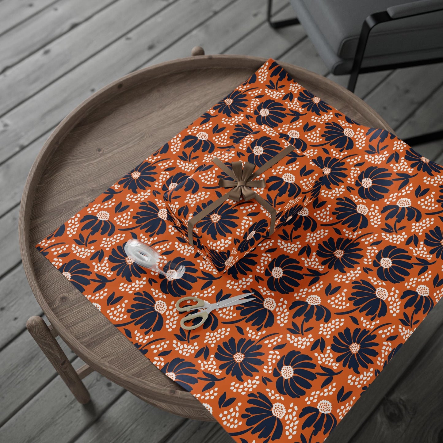 Gift Wrap | Orange & Blue | Bellis