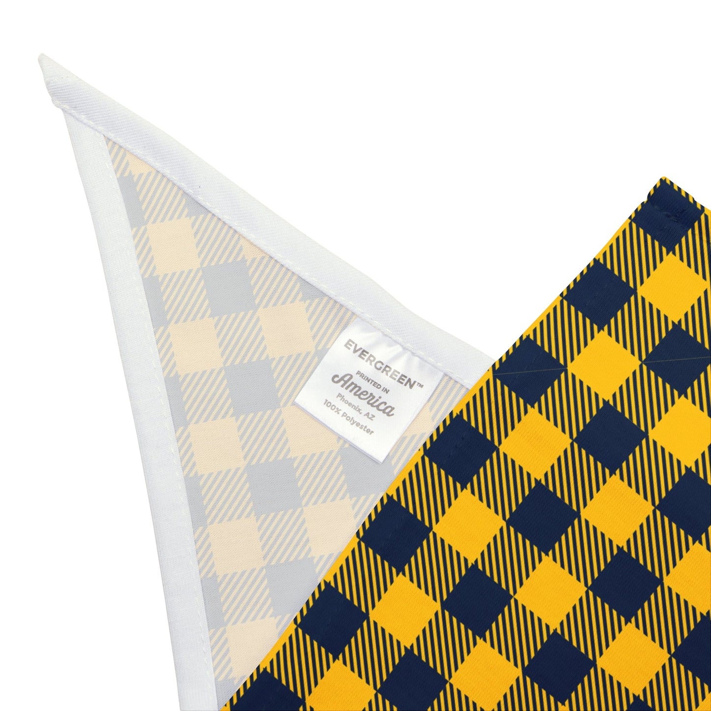 Pet Bandana | Yellow & Blue | Gingham