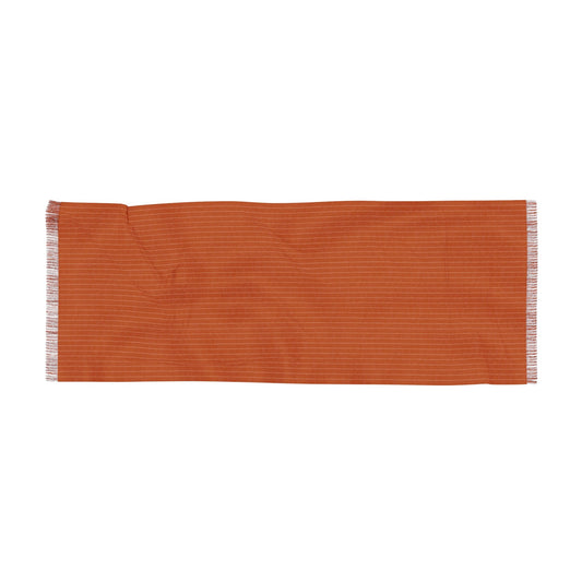 Scarf | Dark Orange & White | Pinstripe