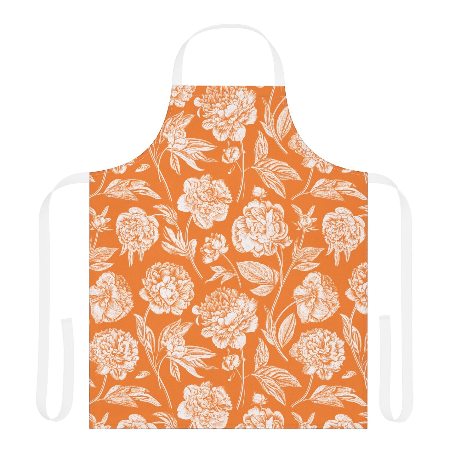 Apron | Orange & White | Peony