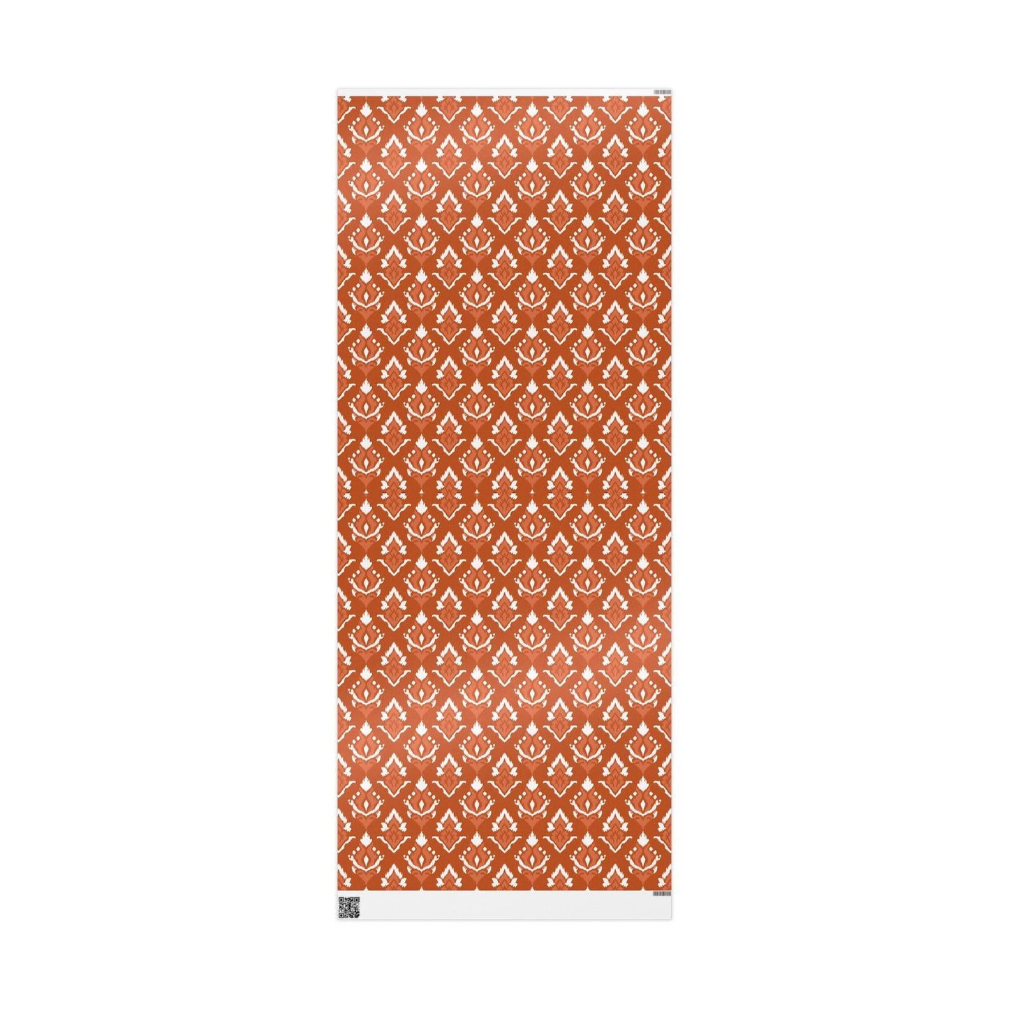 Gift Wrap | Dark Orange & White | Ikat