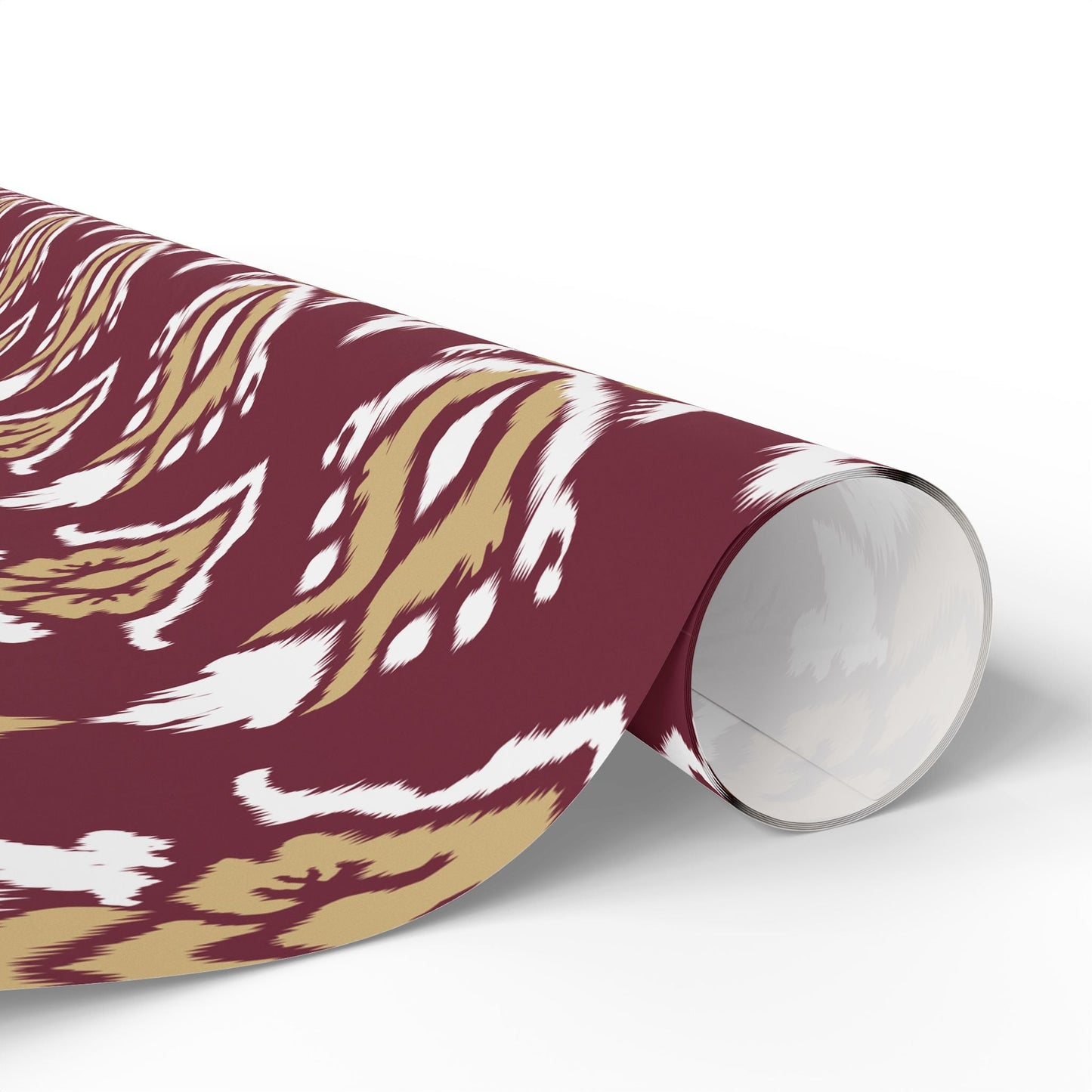 Gift Wrap | Maroon & Gold | Ikat