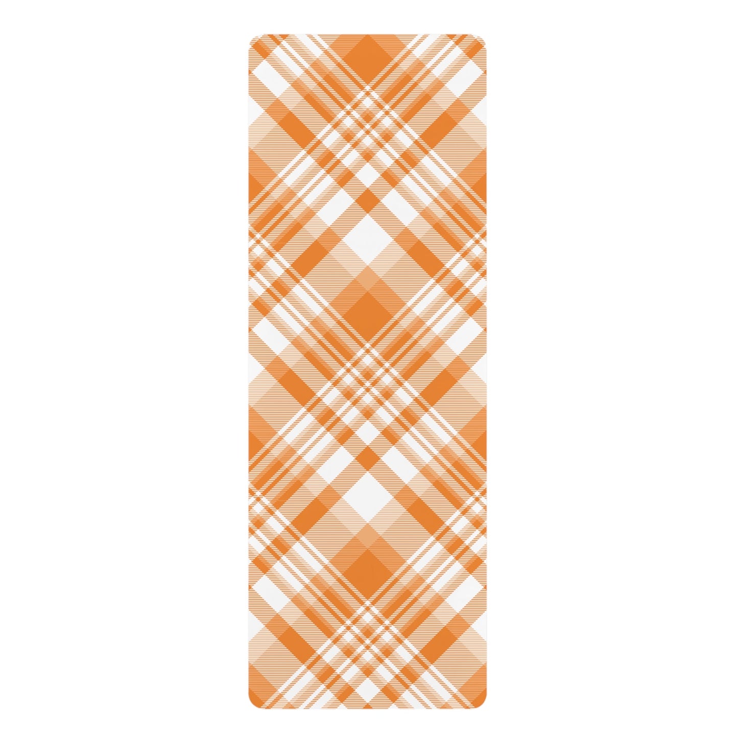 Yoga Mat | Orange & White | Tartan