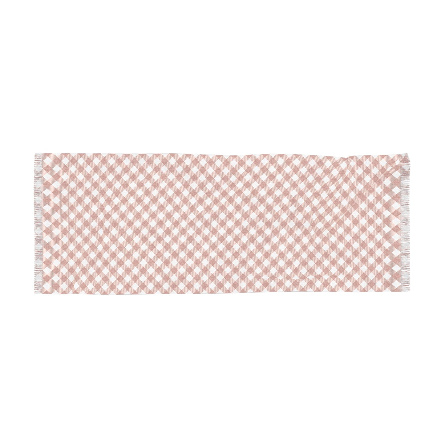 Scarf | Dark Orange & White | Gingham