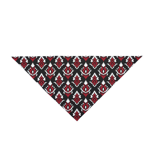 Pet Bandana | Red & Black | Ikat