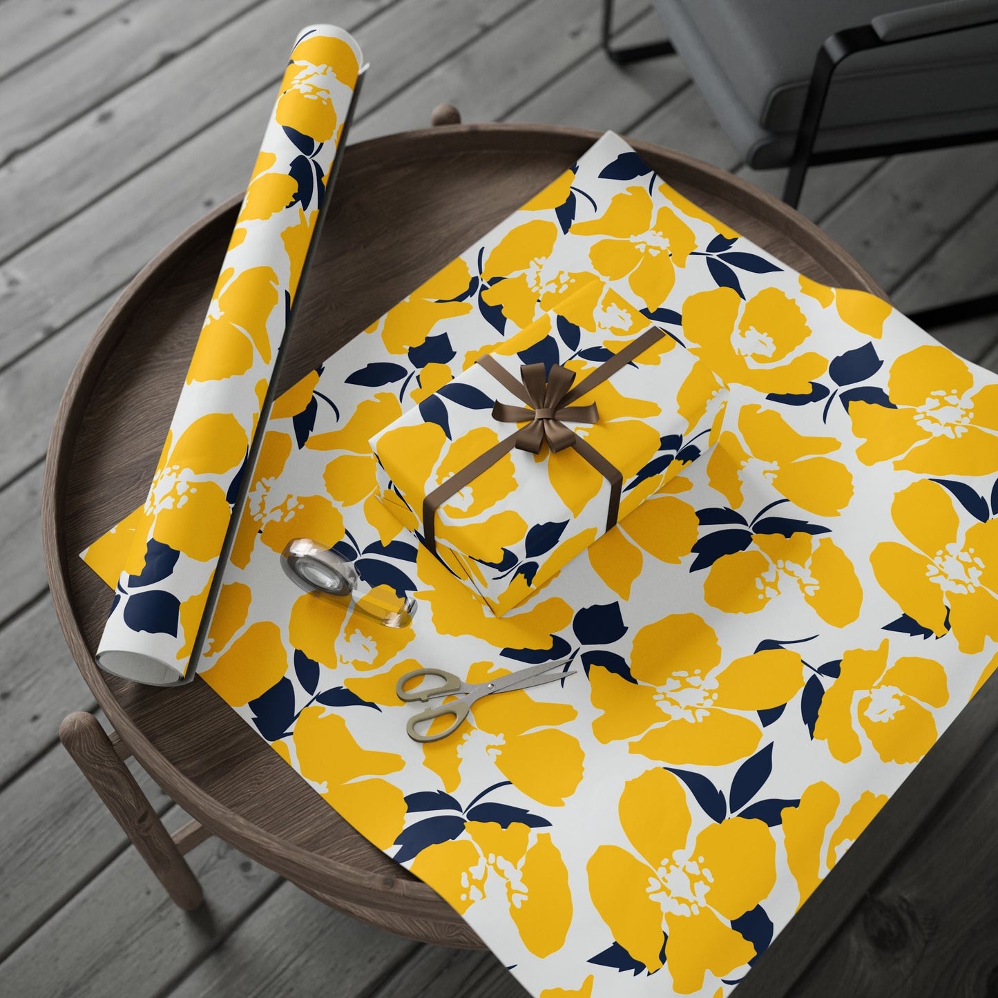 Gift Wrap | Yellow & Blue | Poppy