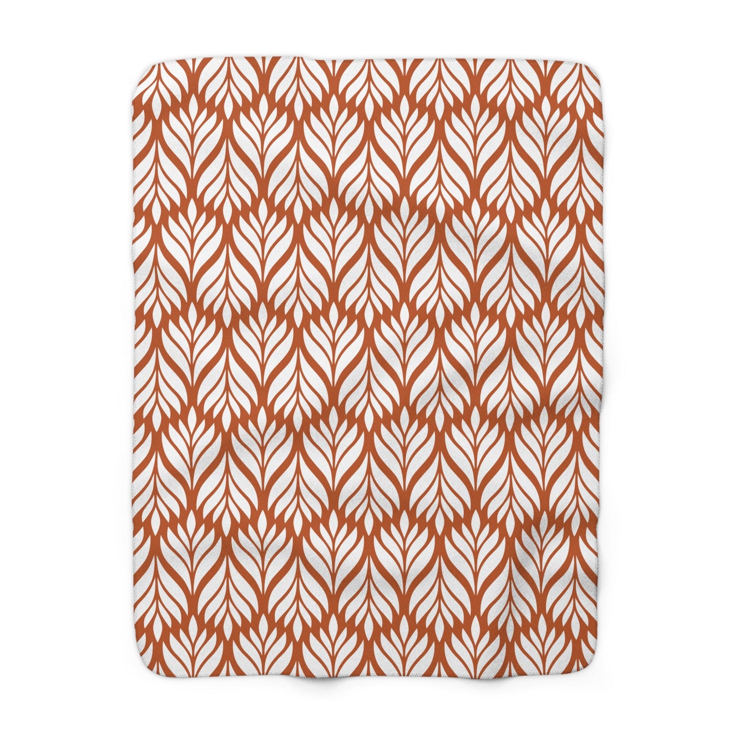 Sherpa Blanket | Dark Orange & White | Palm