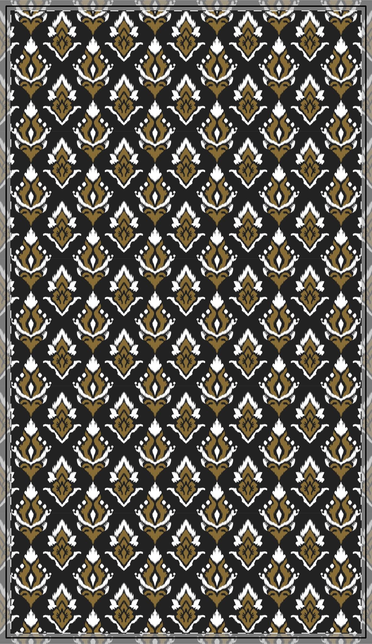 Tablecloth | Black & Gold | Ikat