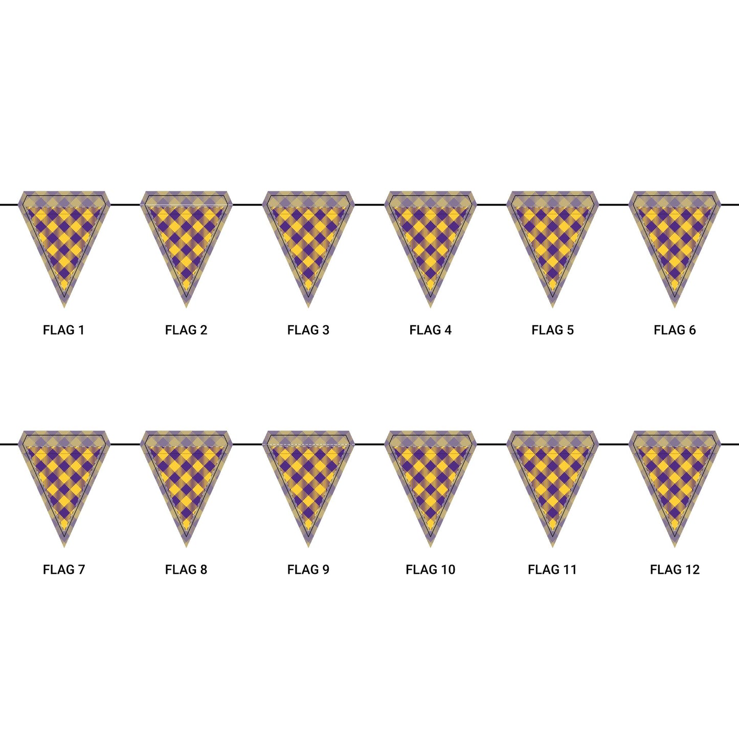 Flag Garland | Baton Rouge, Louisiana | Gingham