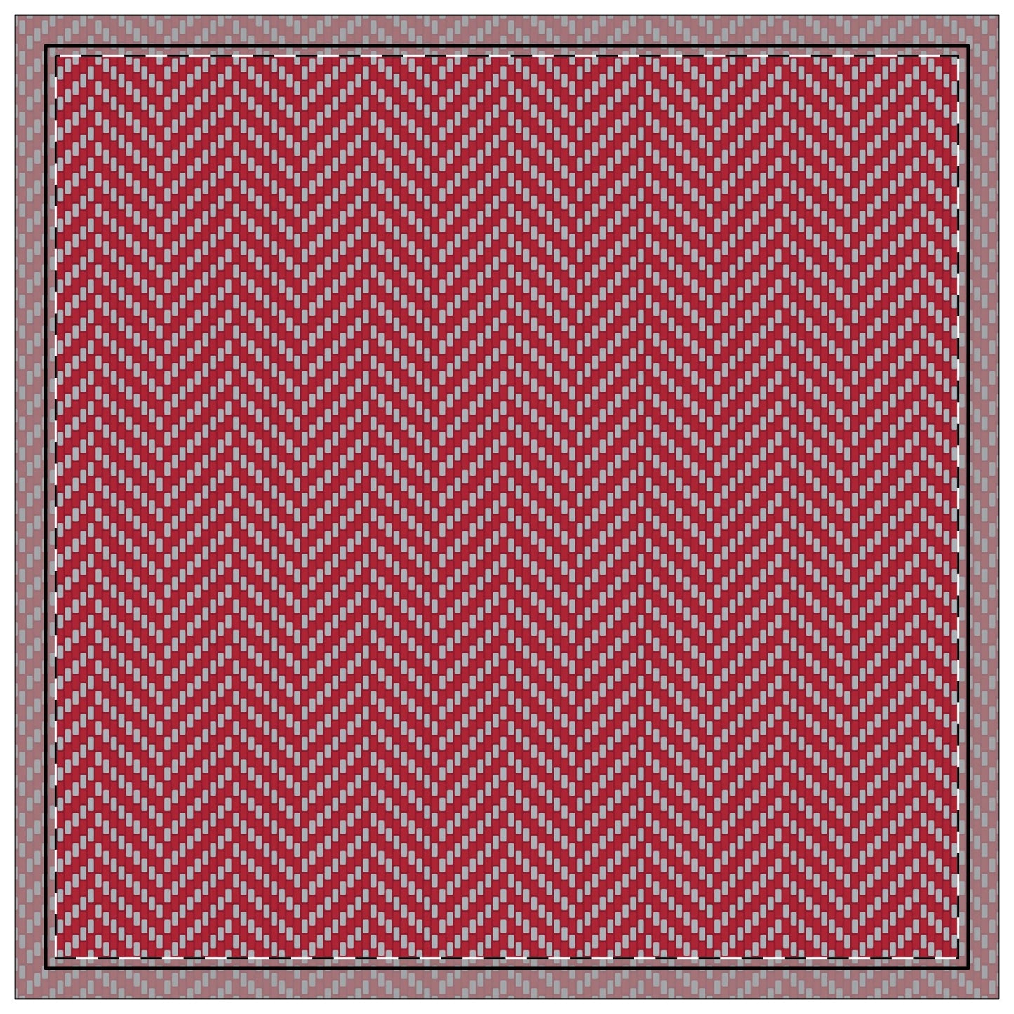Napkins | Red & Gray | Herringbone