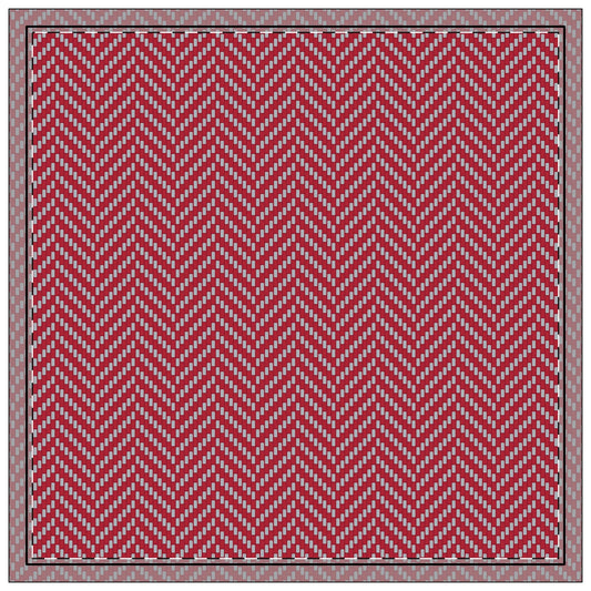Napkins | Red & Gray | Herringbone
