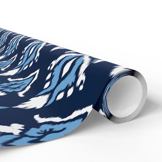 Gift Wrap | Light Blue & White | Ikat