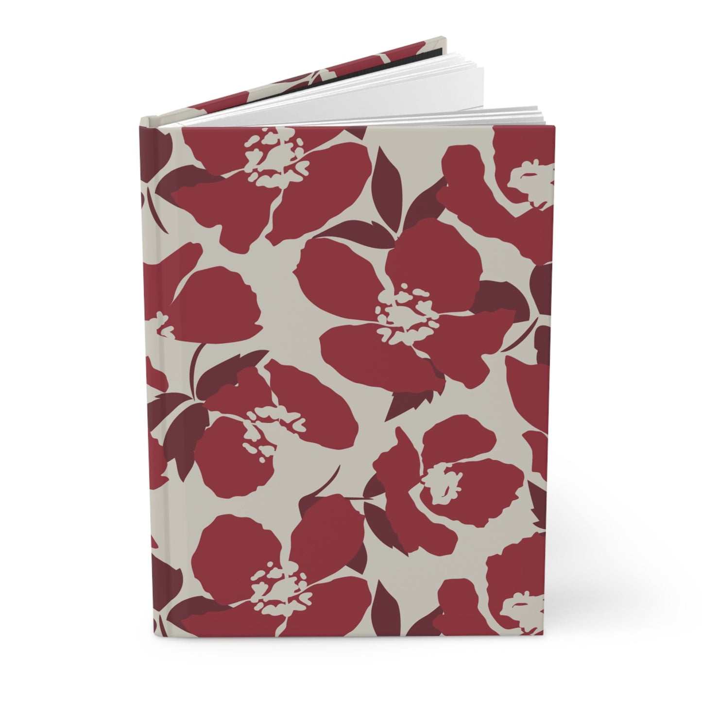 Hardcover Journal | Maroon & White | Poppy