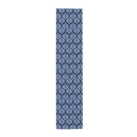 Table Runner | Light Blue & White | Palm