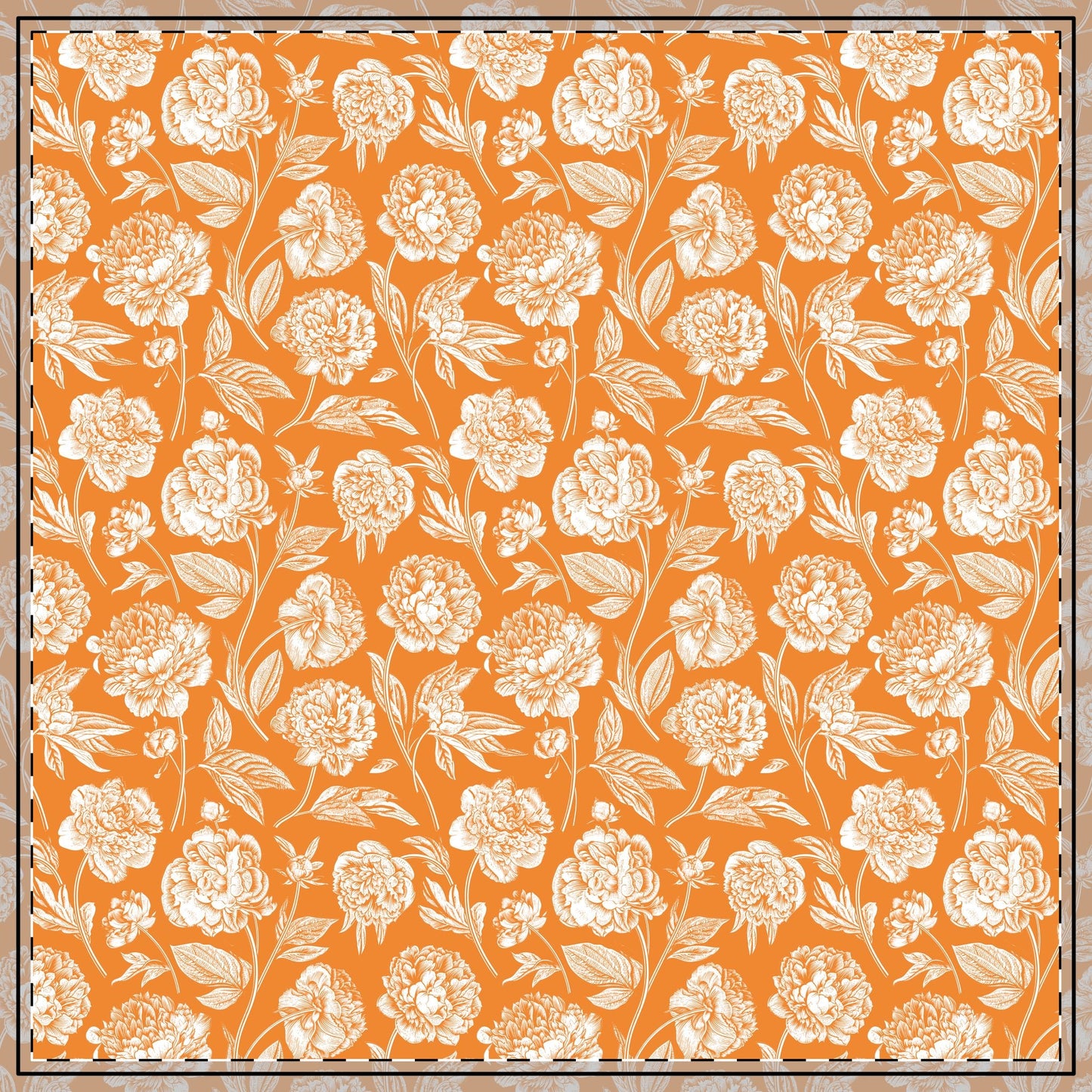 Tablecloth | Orange & White | Peony