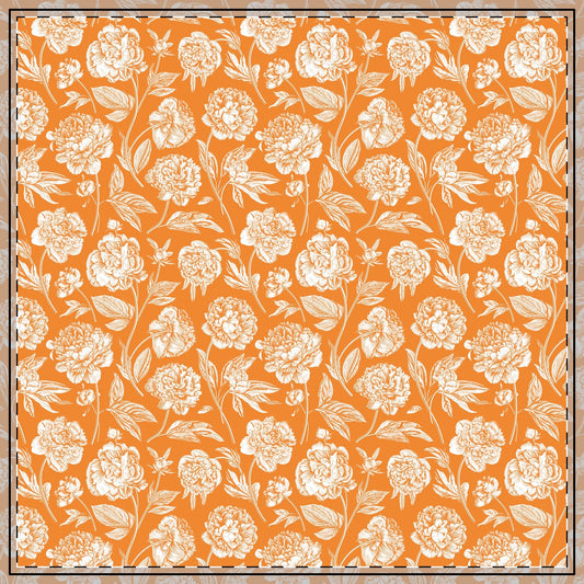 Tablecloth | Orange & White | Peony