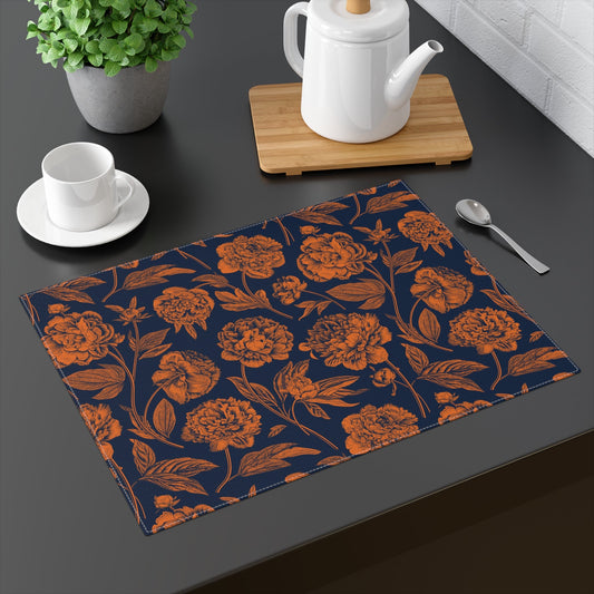 Placemat | Orange & Blue | Peony