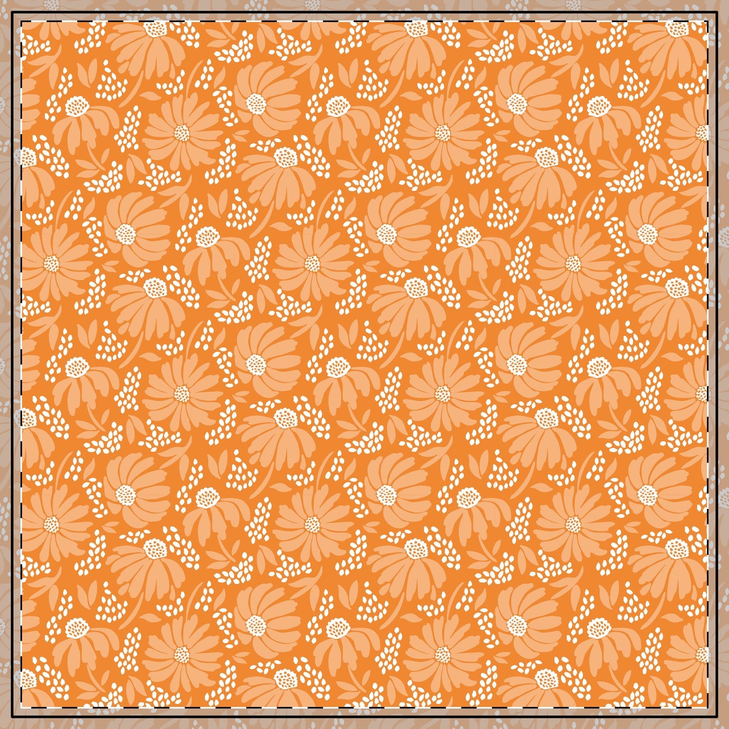 Tablecloth | Orange & White | Bellis