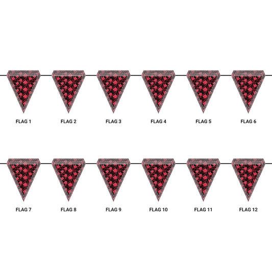 Flag Garland | Red & Black | Magnolia