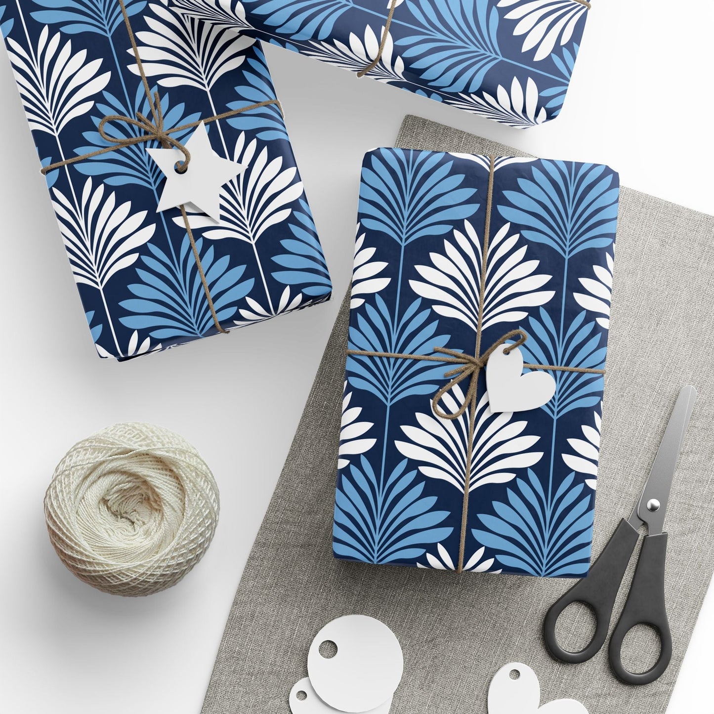 Gift Wrap | Light Blue & White | Deco
