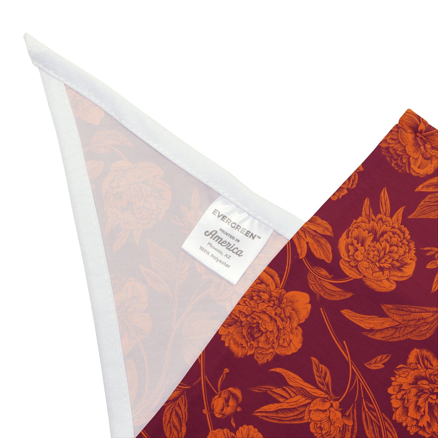 Pet Bandana | Maroon & Orange | Peony