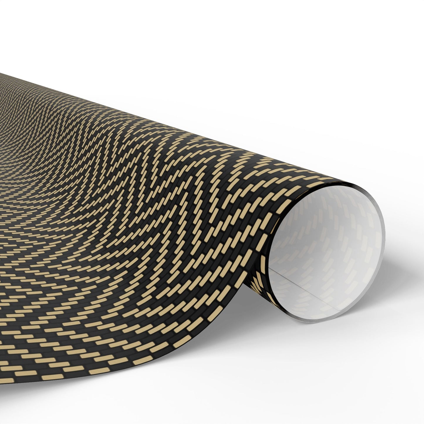 Gift Wrap | Black & Gold | Herringbone