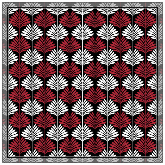 Napkin 4-set | Red & Black | Deco