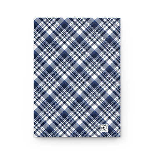 Hardcover Journal | Navy & White | Tartan