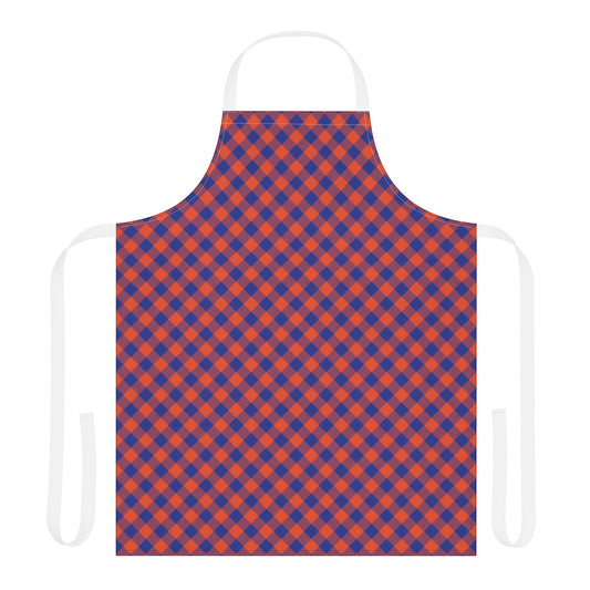 Apron | Bright Blue & Orange | Gingham