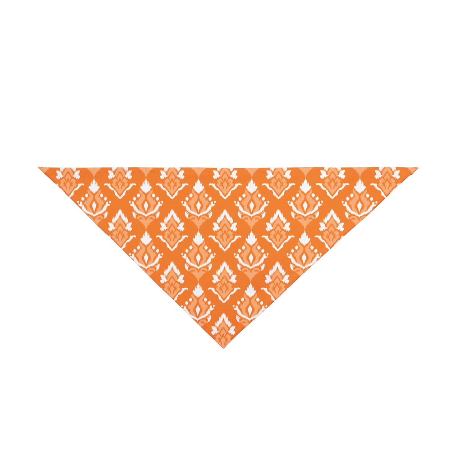 Pet Bandana | Orange & White | Ikat