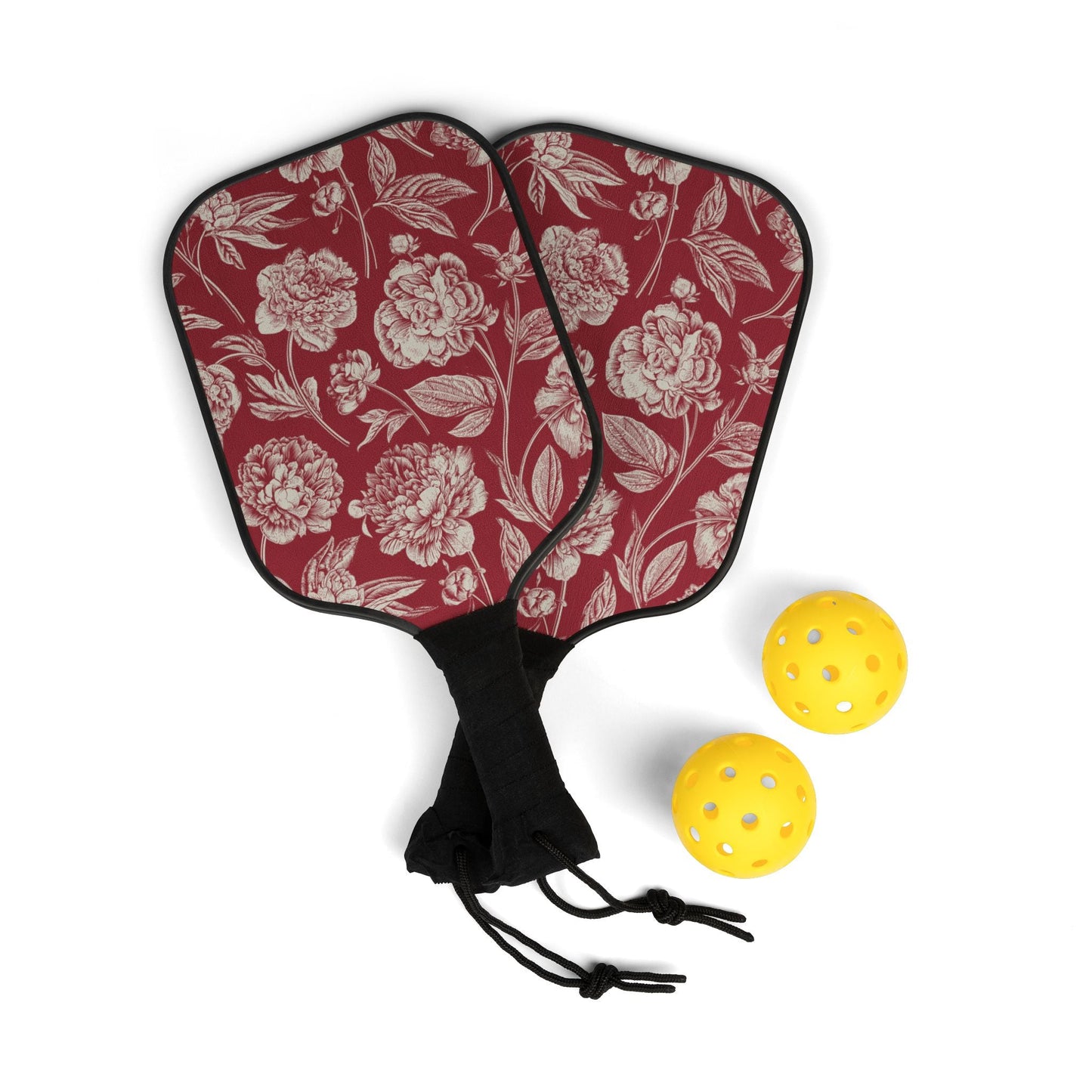 Pickleball Paddle Kit | Maroon & White | Peony