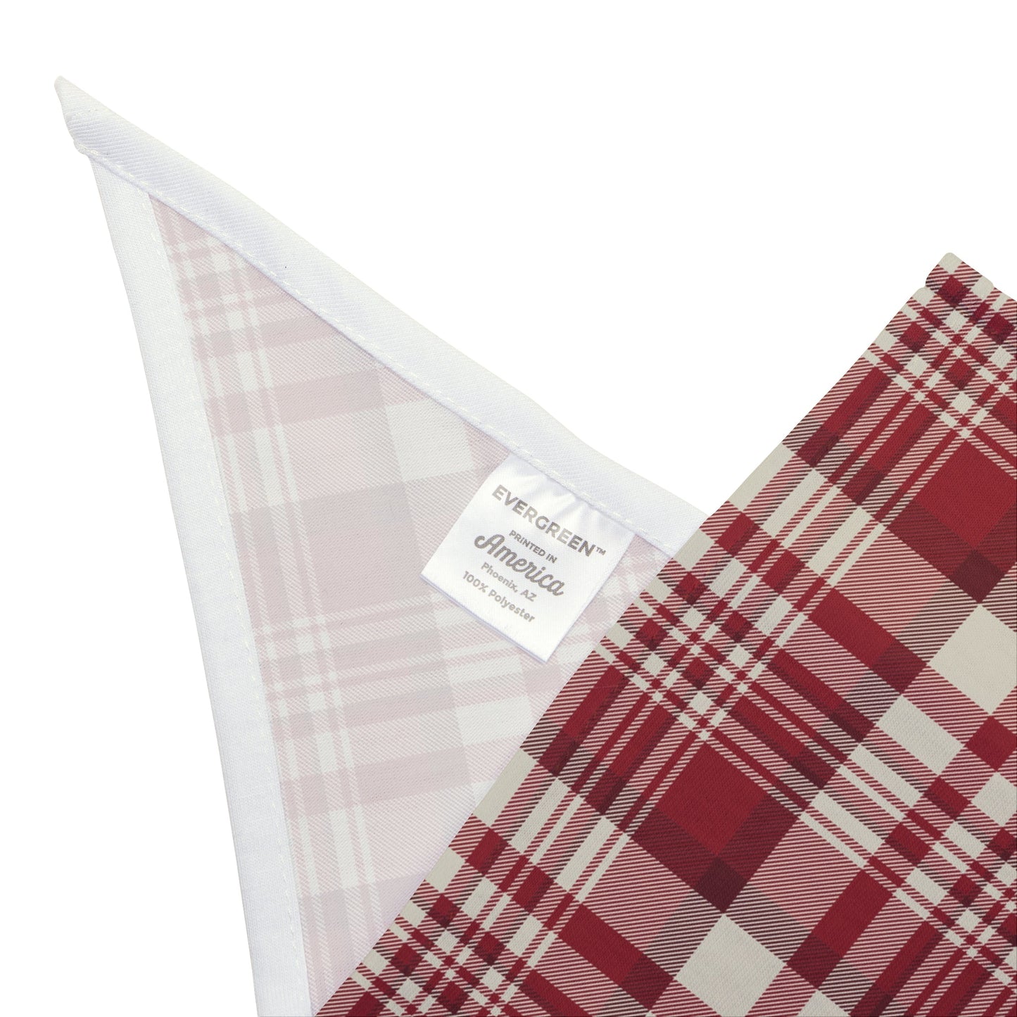 Pet Bandana | Maroon & White | Tartan