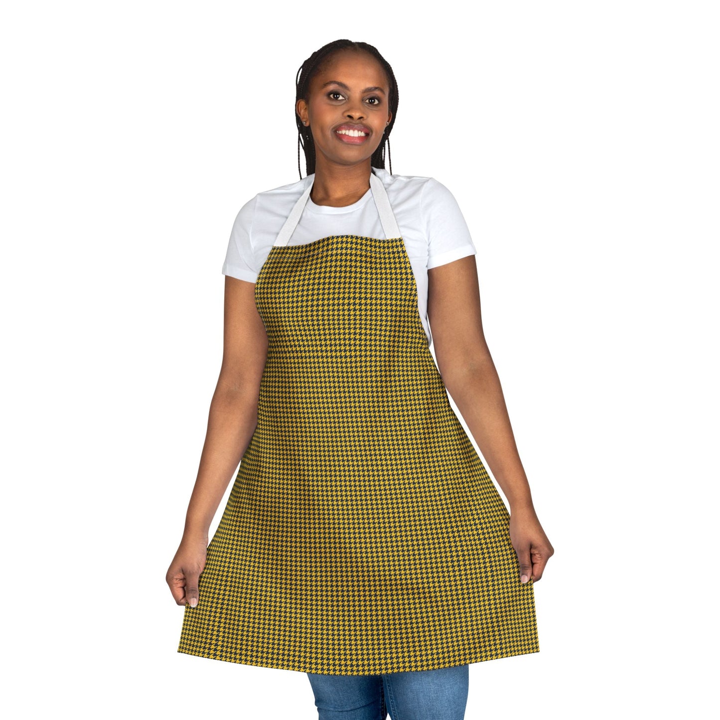 Apron | Yellow & Blue | Houndstooth