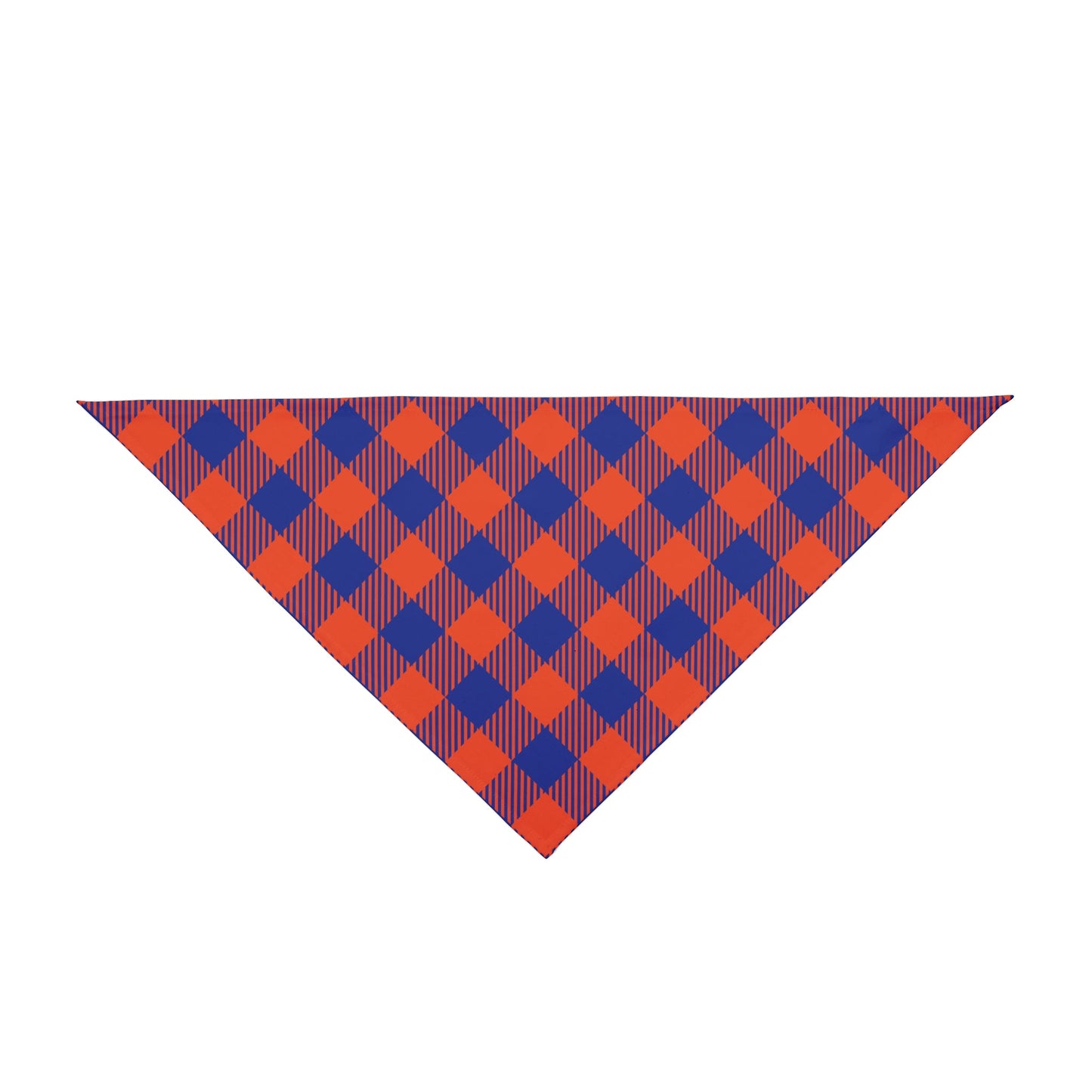 Pet Bandana | Bright Blue & Orange | Gingham
