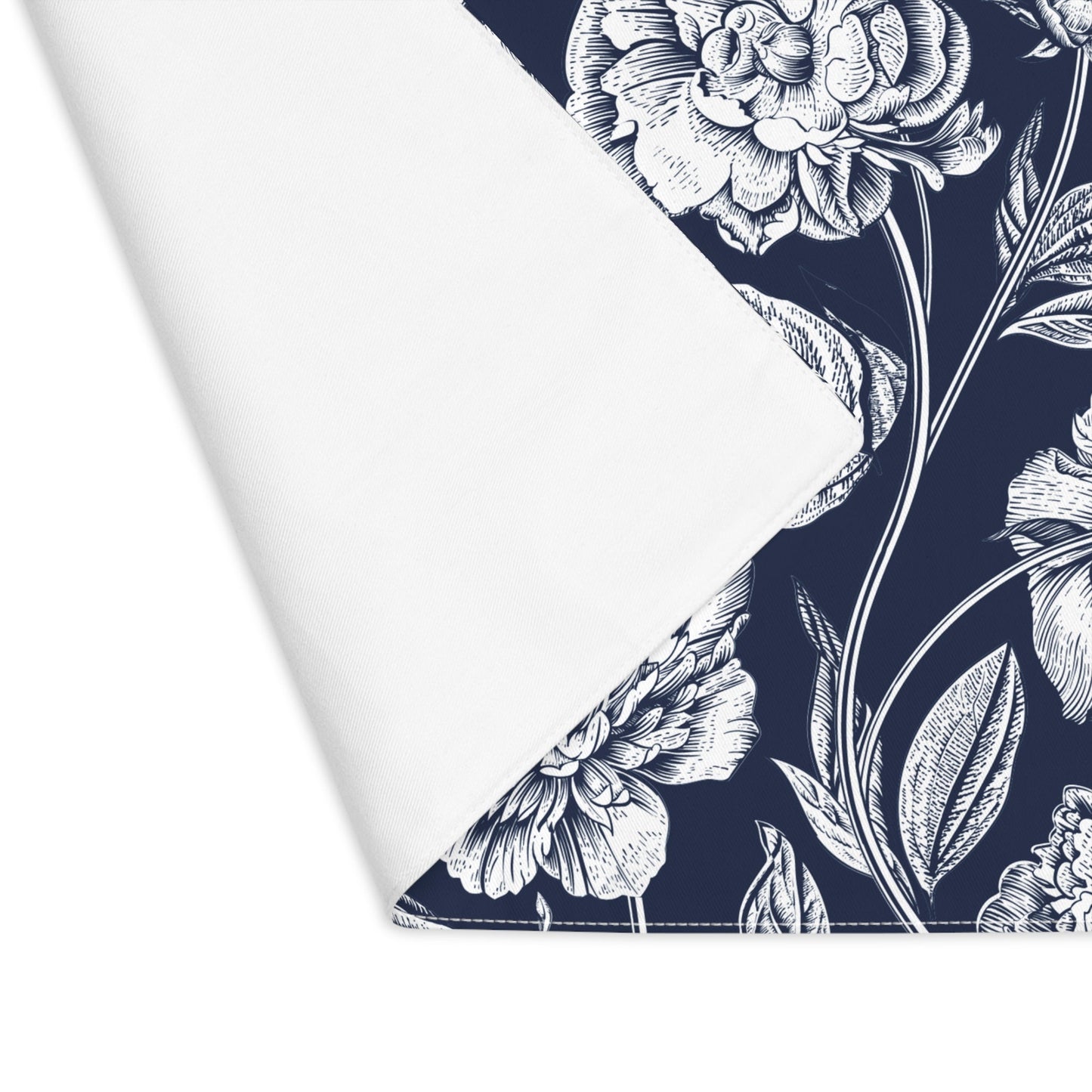 Placemat | Navy & White | Peony