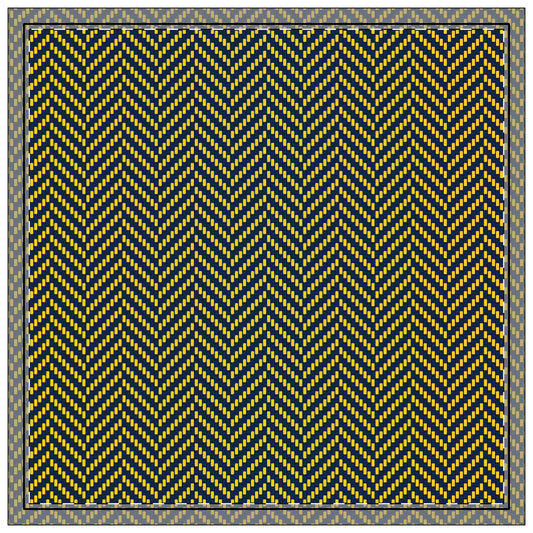 Napkins | Yellow & Blue | Herringbone