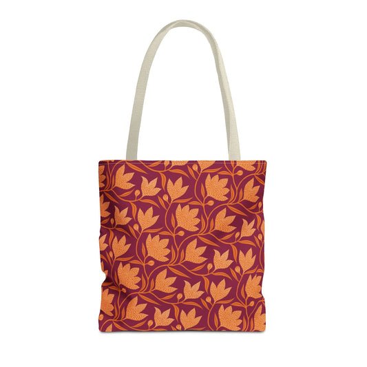 Tote Bags | Maroon & Orange | Magnolia